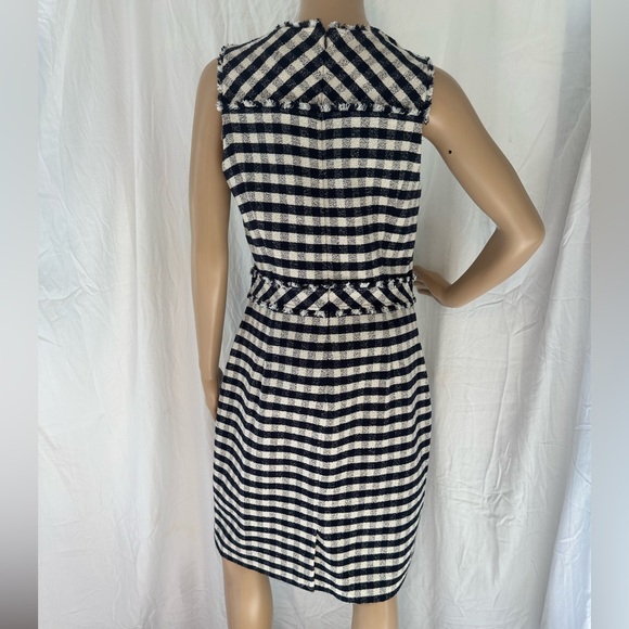 J. Crew Navy and White Gingham Midi Dress - Picture 7 of 10